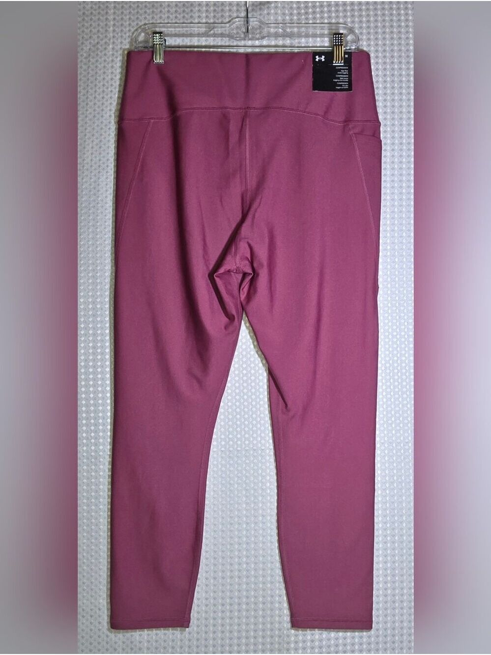 Under Armour Tech HeatGear Fuchsia Ankle Leggings 1X Athleisure Gym Workout - Picture 8 of 11